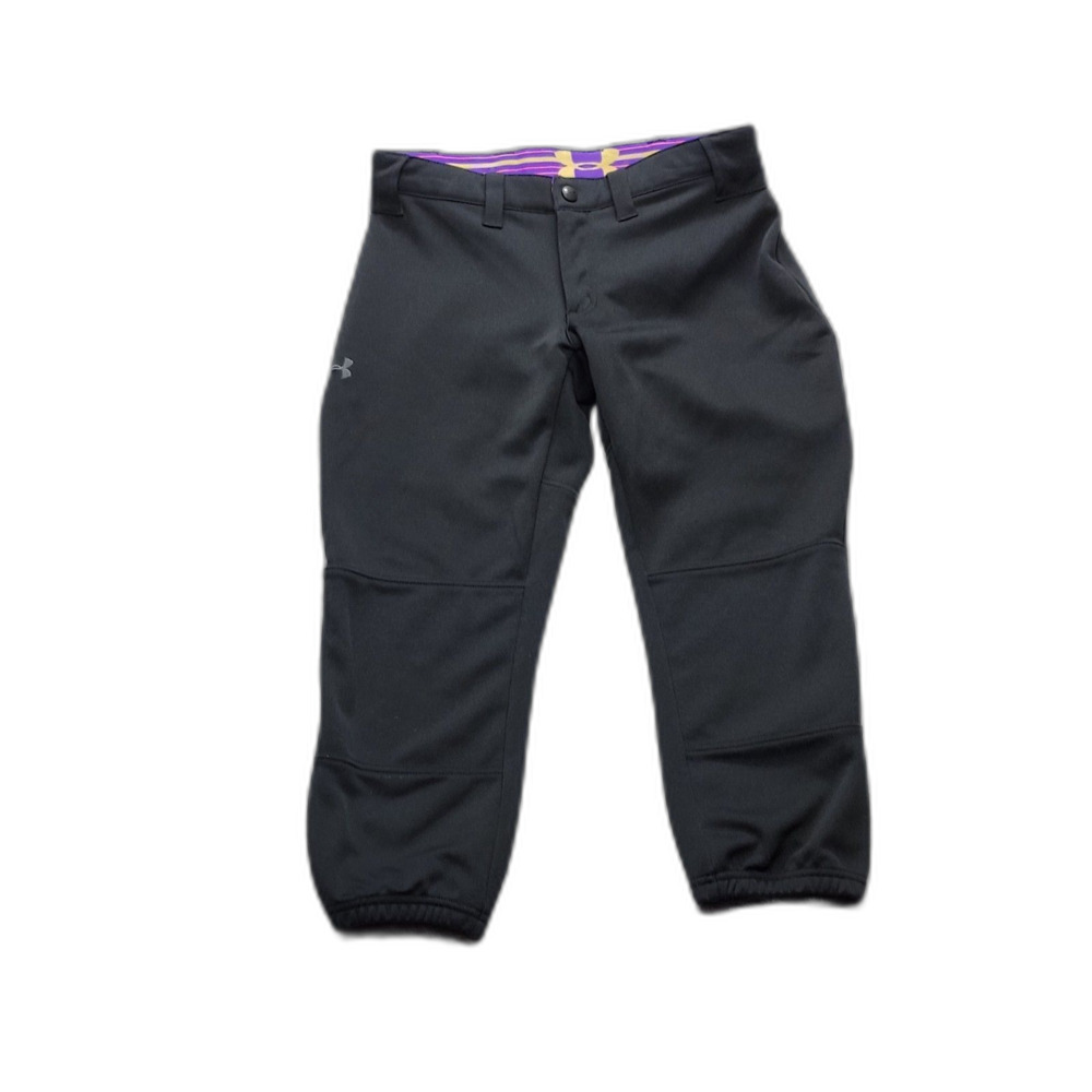 Women's UNDER ARMOUR Black SOFTBALL Pants Black Size 28x20